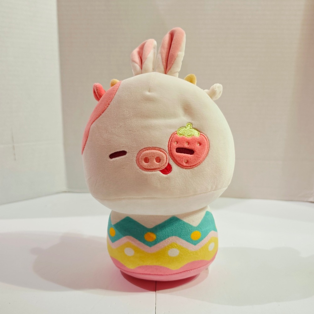 Mewaii Easter Bunny Strawberry Cow Plush - 10" Limited Edition